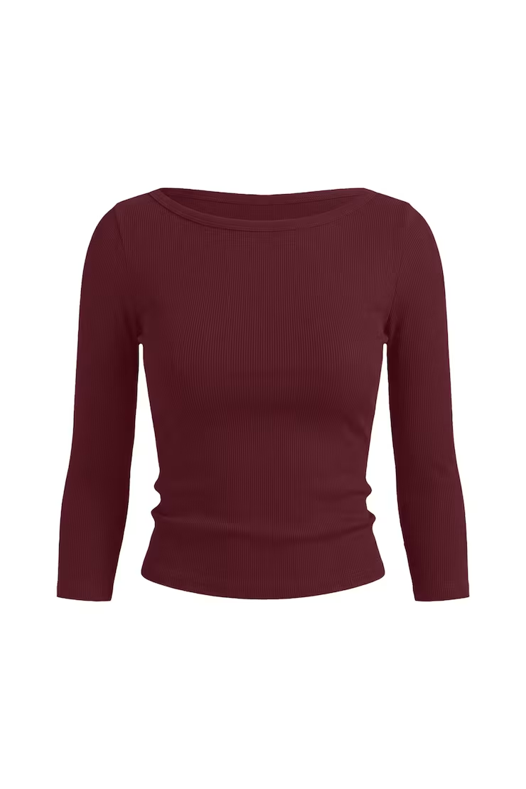 Snatchrib 3/4 Sleeve Top - Image 2