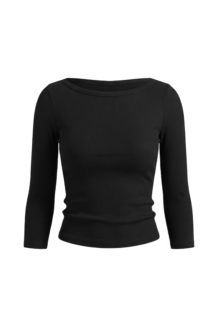 Snatchrib 3/4 Sleeve Top - Image 2