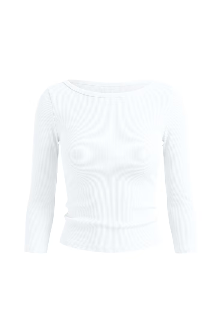 Snatchrib 3/4 Sleeve Top - Image 2