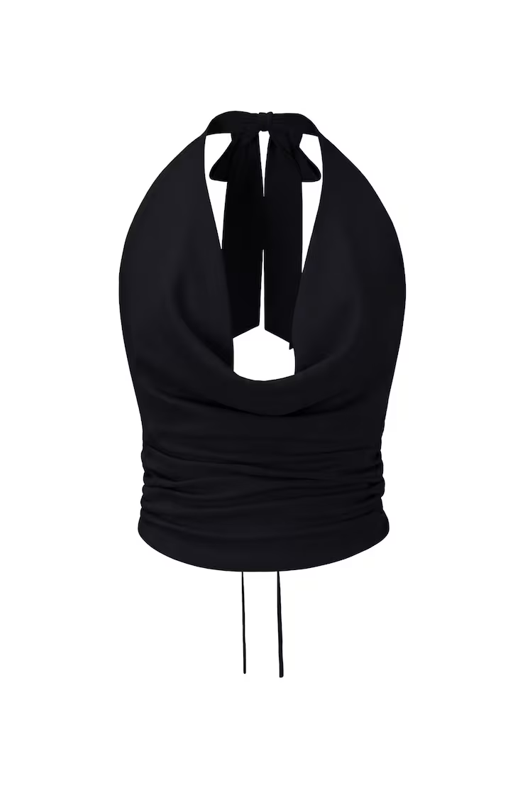 Smooth Open Back Cowl Top - Image 2