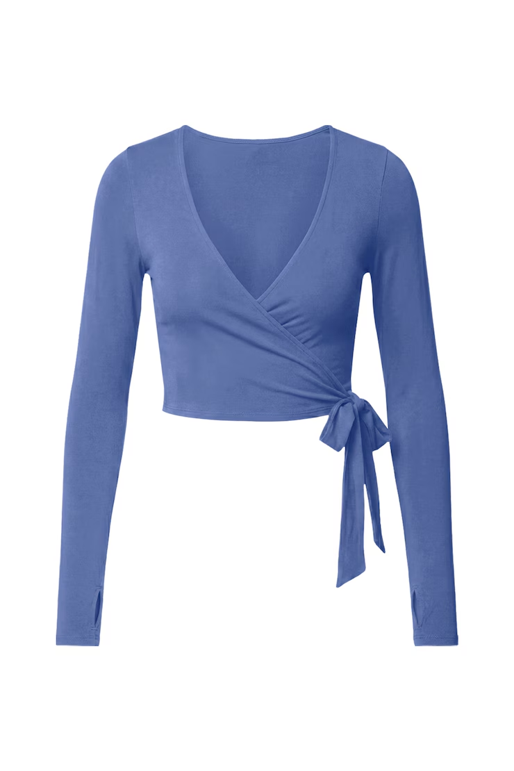 Smooth Long Sleeve Wrap Top - Image 2