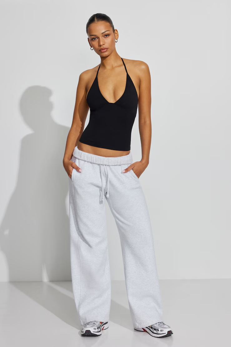 Sleek Plunge Halter Top - Image 3
