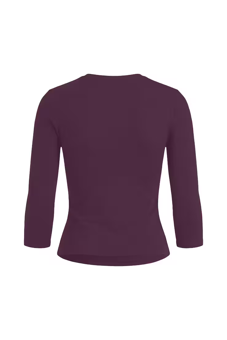 Sleek High V-Neck 3/4 Sleeve Top - Image 7