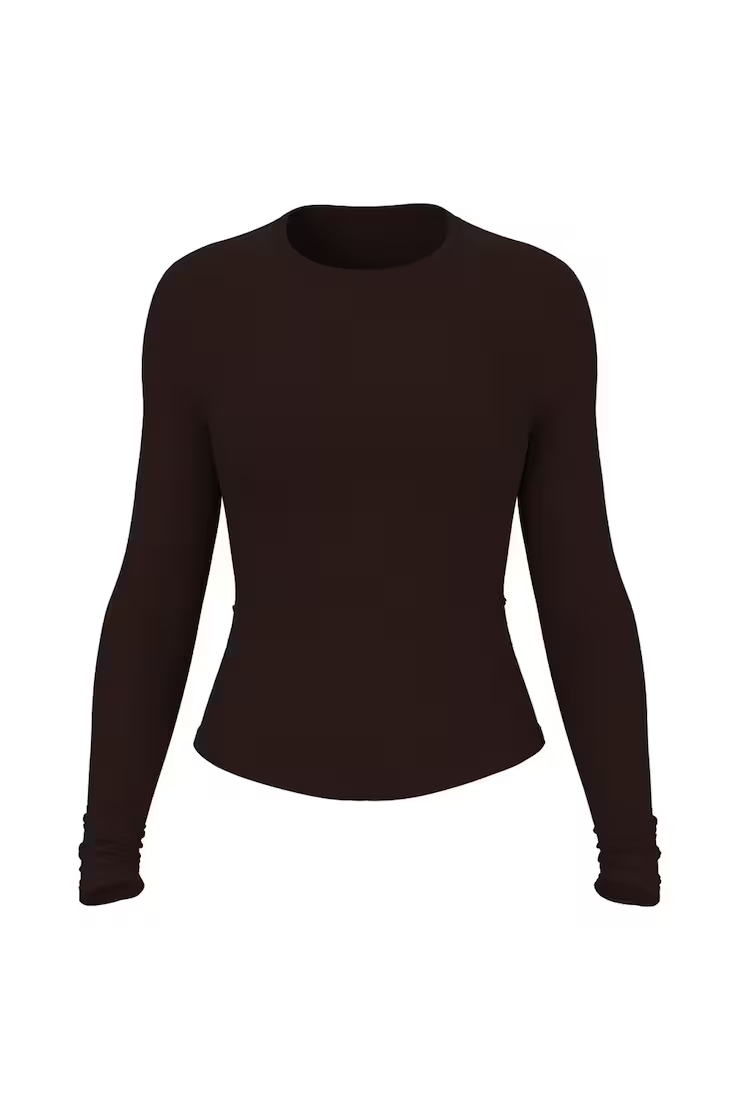 Sleek Crewneck Longsleeve Top - Image 2