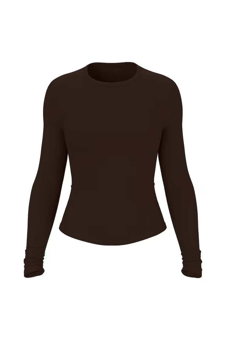 Sleek Crewneck Longsleeve Top - Image 2