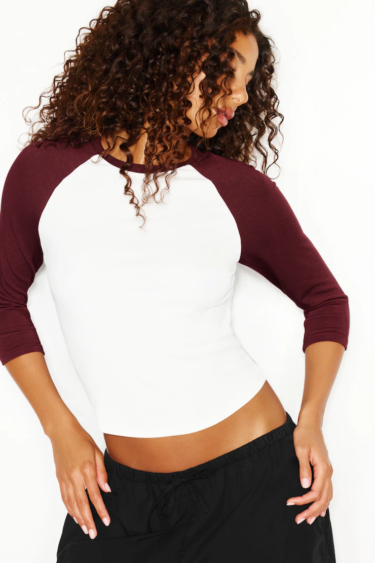 Raglan Baseball 3/4 Sleeve Top
