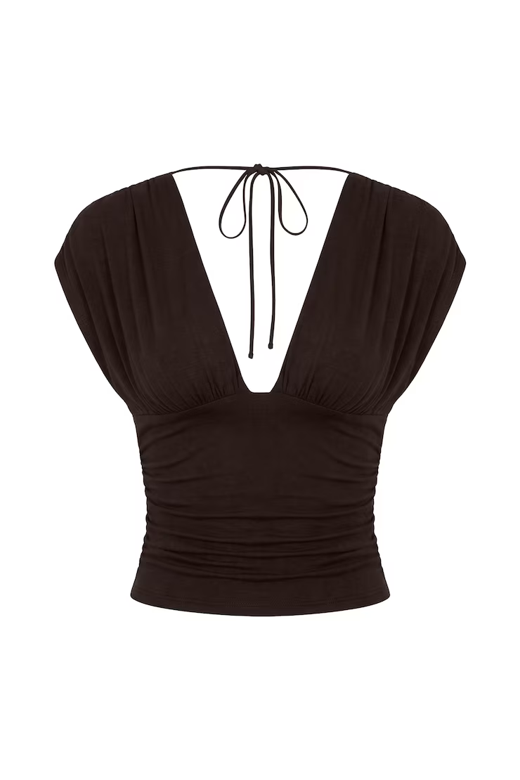 Plunge Open Tie Back Top - Image 2