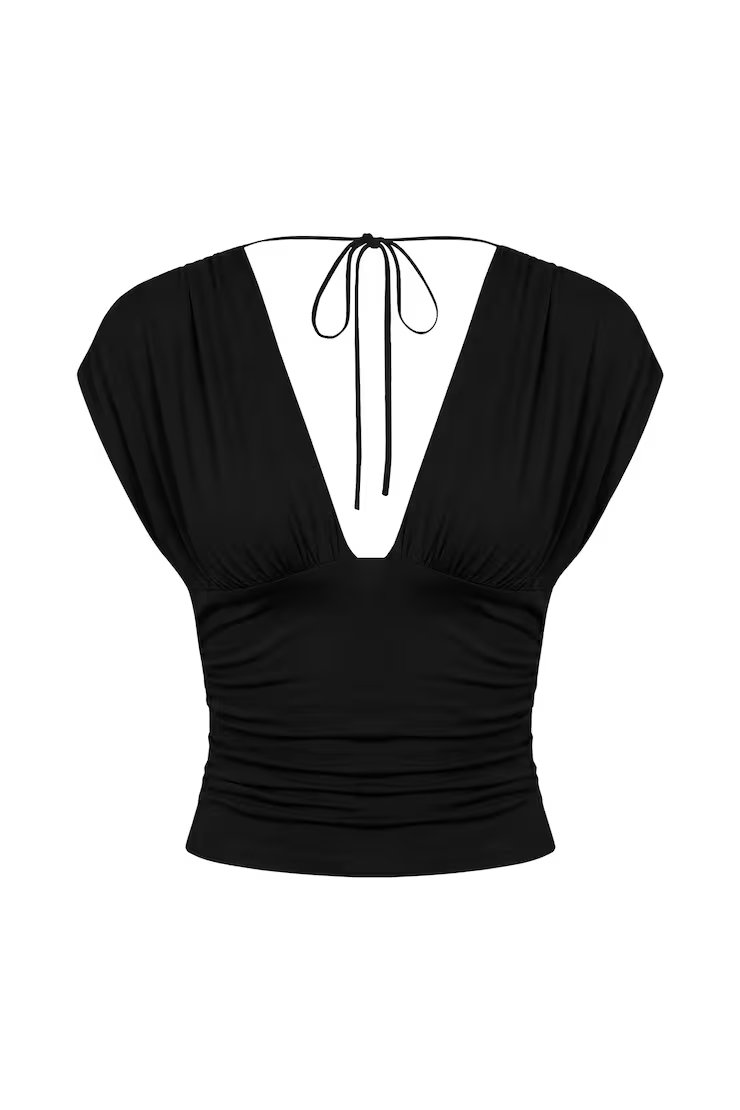Plunge Open Tie Back Top - Image 2