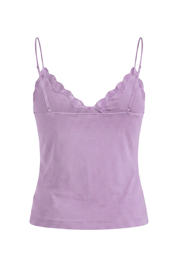 Plunge Lace Trim Cami Top - Image 7