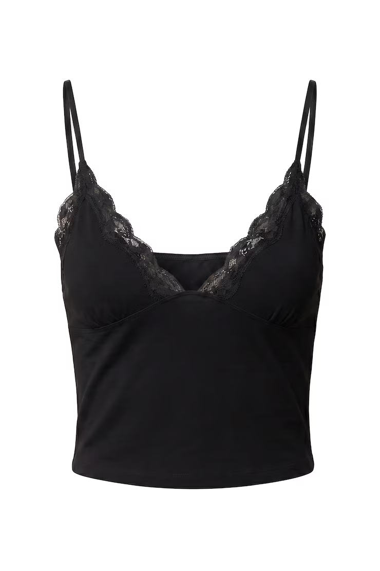Plunge Lace Trim Cami Top - Image 2