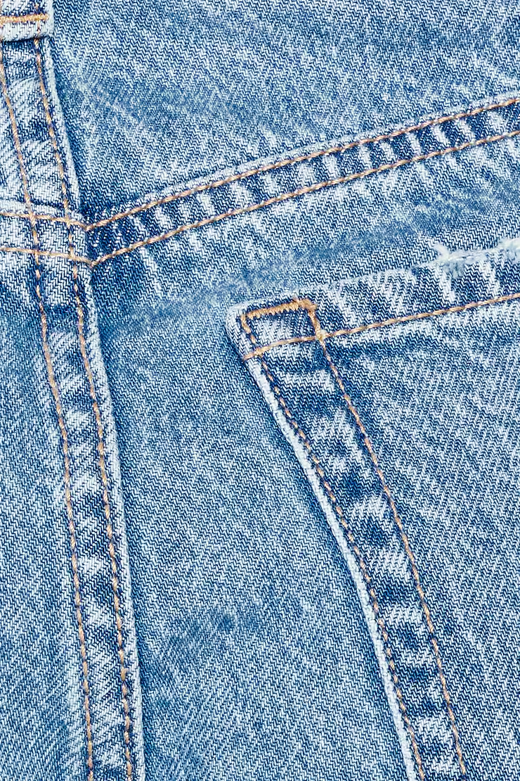 High Rise Cheeky Denim Shorts - Image 5