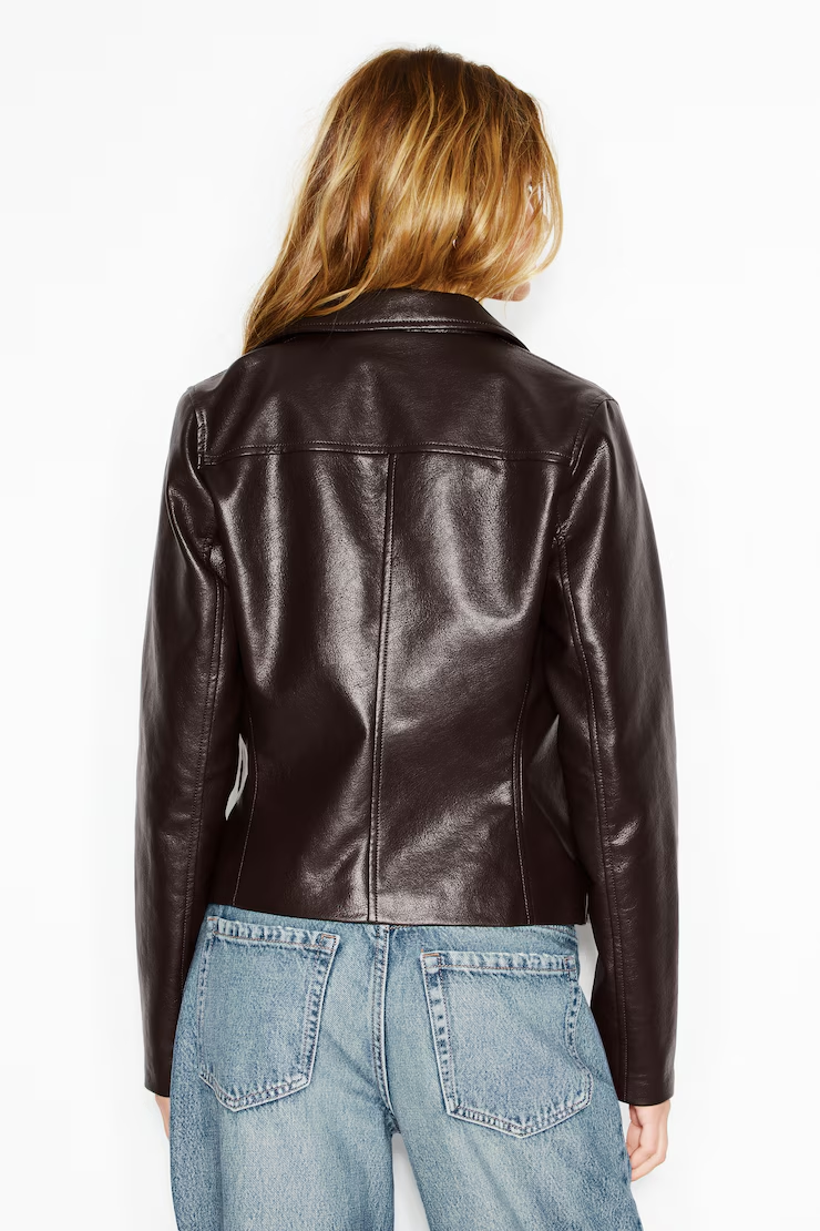 Faux-Leather Worker Jacket - Image 7