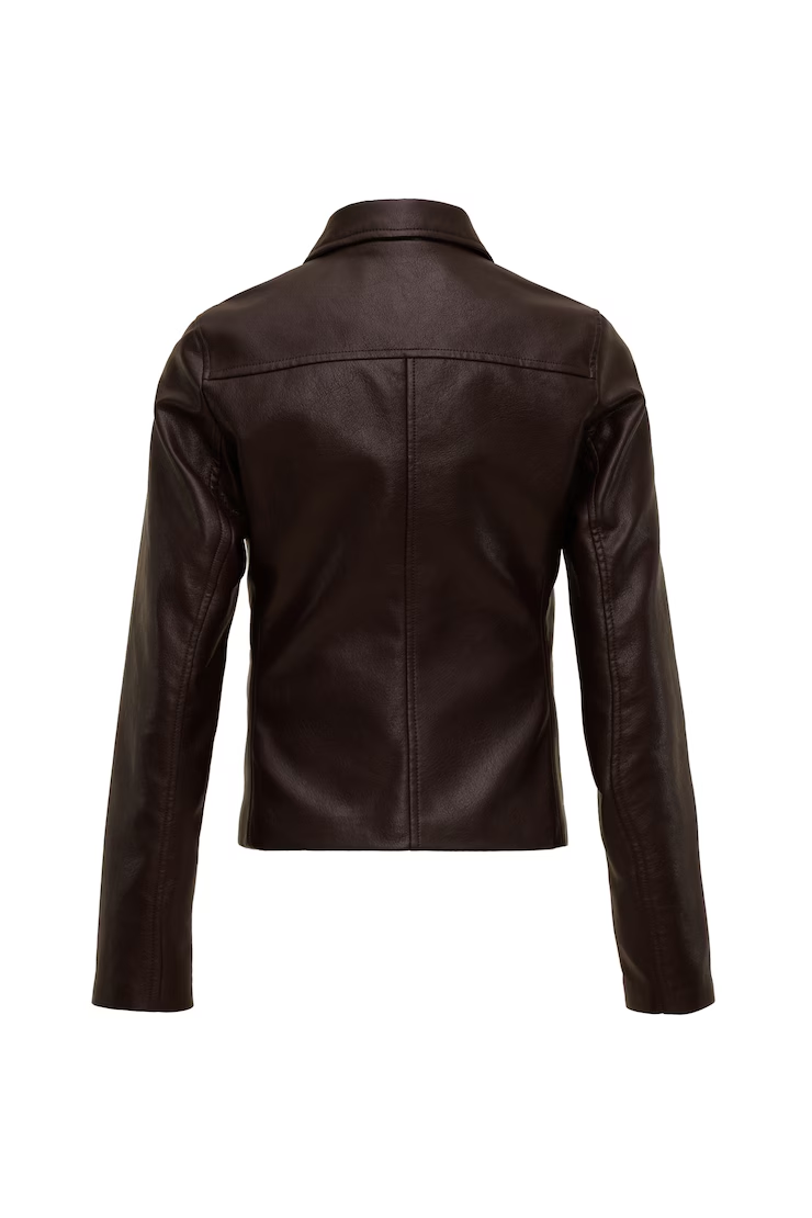 Faux-Leather Worker Jacket - Image 8