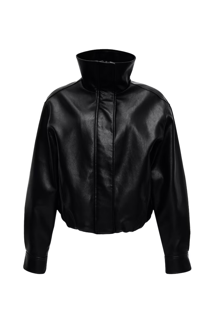 Bubble Faux-Leather Jacket - Image 2
