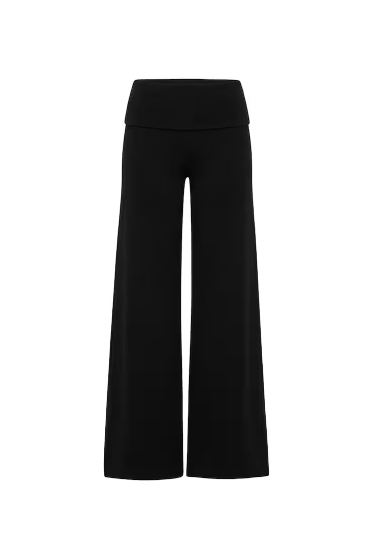 Brushed Stretchterry Wide Leg Pants - Image 2