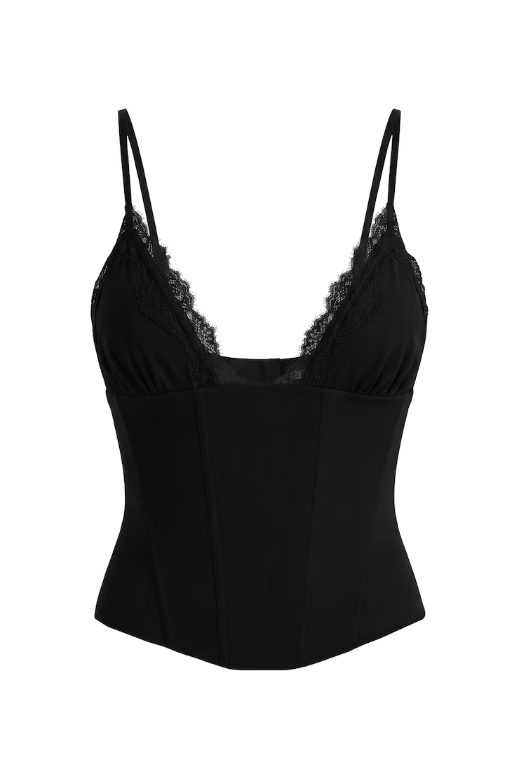 Adela Lace Trim Cami Corset - Image 2