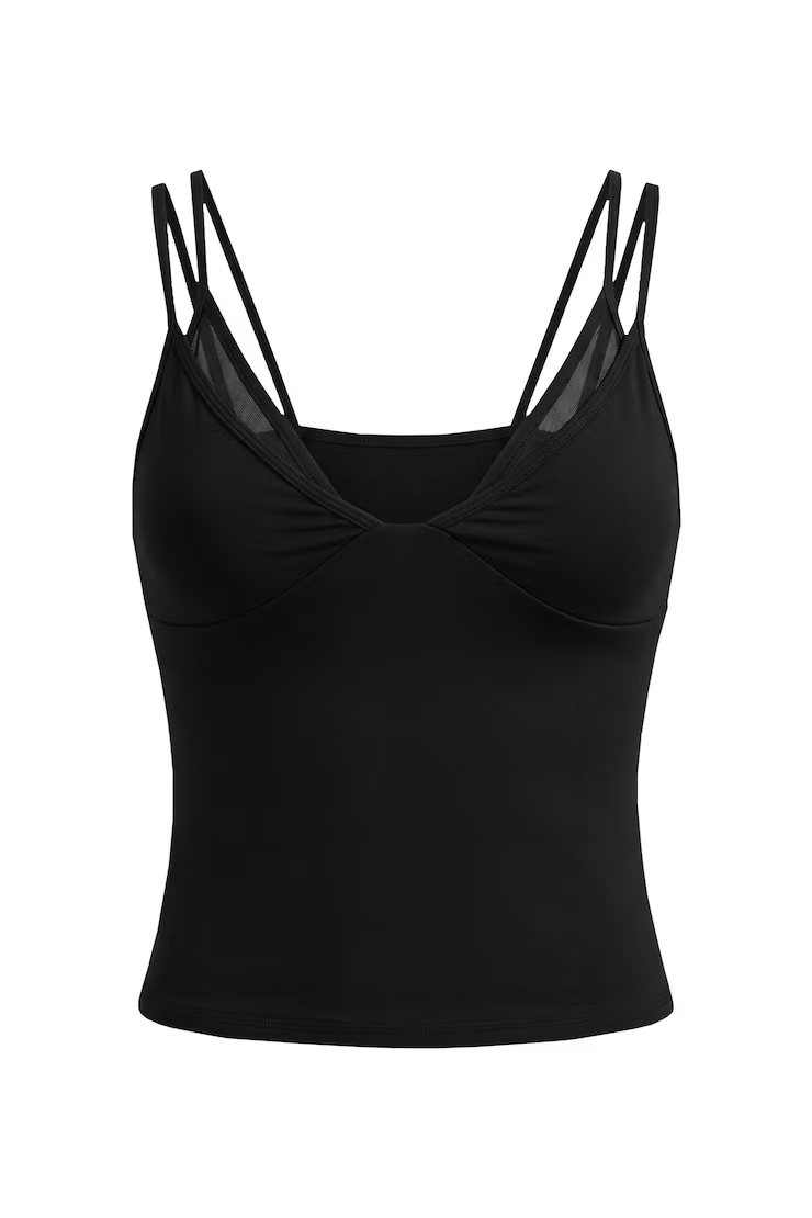 Active Mesh Plunge Cami Top - Image 2