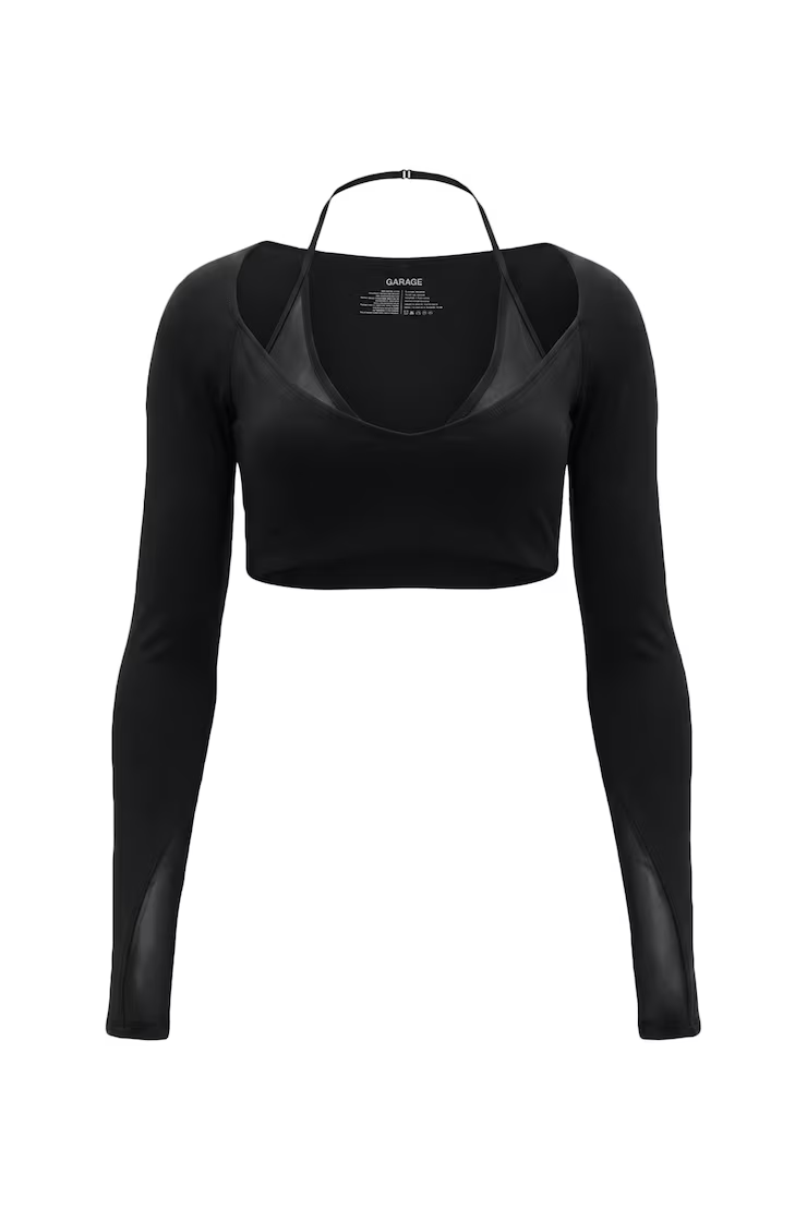 Active Layered Mesh Long Sleeve Top - Image 2