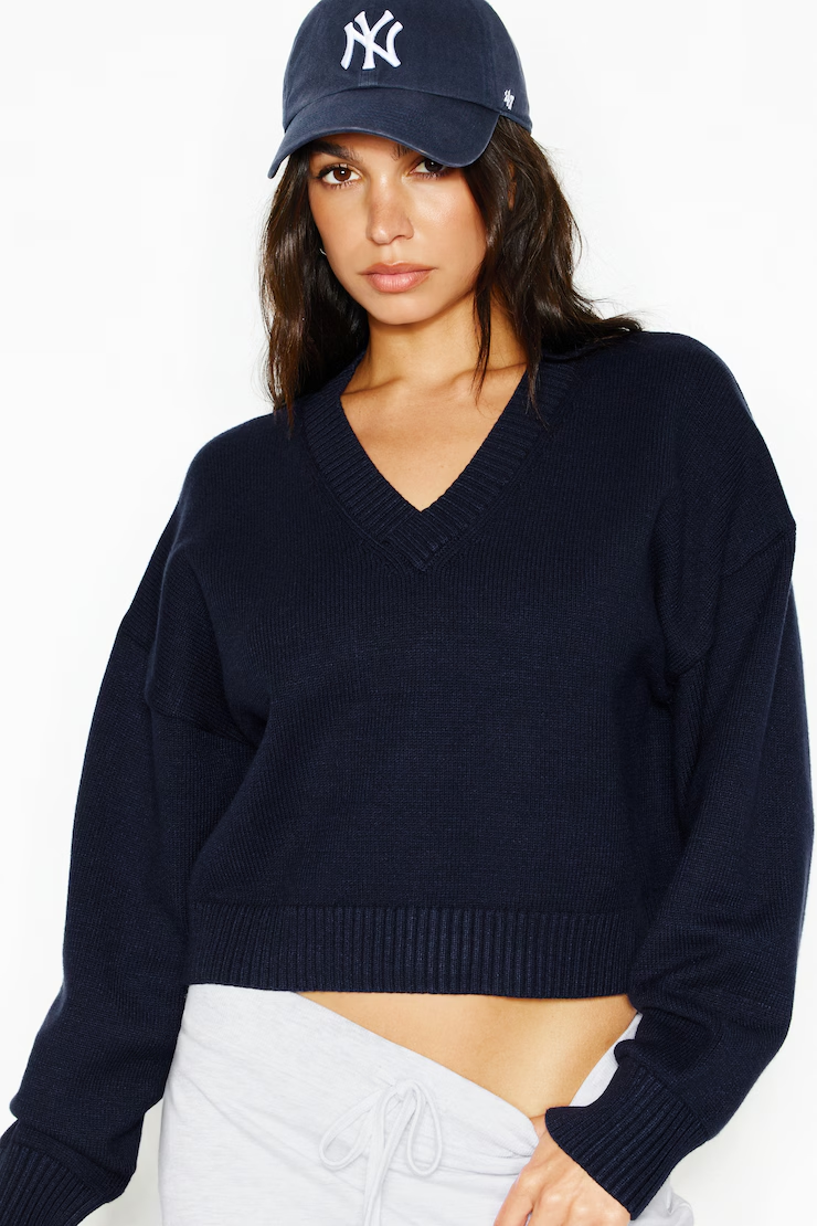 Throwover V-Neck Sweater